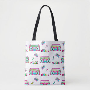 Tote Bag Bande enregistreuse rétro sans couture