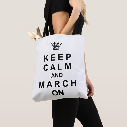 Tote Bag Bande Marche Gardez Le Calme Et Marchez Le (De près)