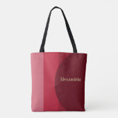 Tote Bag Bande rouge rétro personnalisée (Dos)