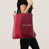 Tote Bag Bande rouge rétro personnalisée (De près)