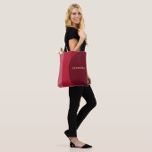 Tote Bag Bande rouge rétro personnalisée (Sur le modèle)