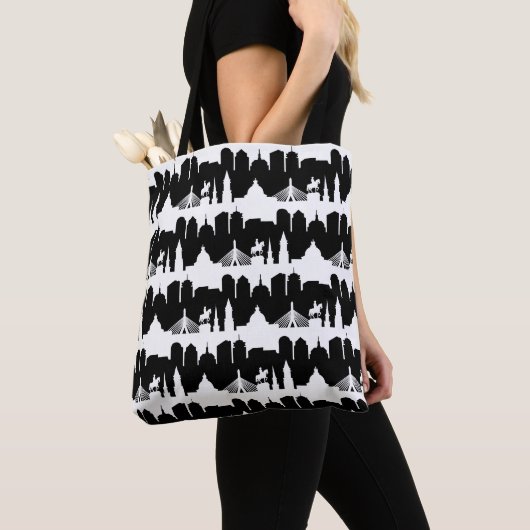 Tote Bag Bande Skyline de Boston (De près)