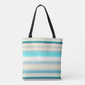 Tote Bag Bandes blanches d'aqua mignonnes (Dos)