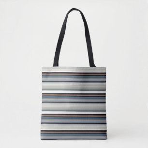 Tote Bag Bandes blanches gris mignonnes