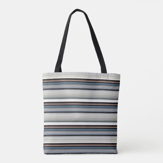Tote Bag Bandes blanches gris mignonnes (Dos)