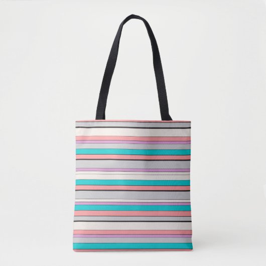 Tote Bag Bandes d'aqua gris (Devant)