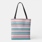 Tote Bag Bandes d'aqua gris (Dos)