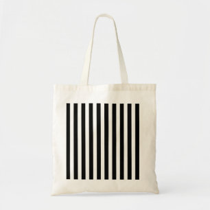 Tote Bag Bandes de bonbons noir et blanc