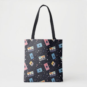 Tote Bag Bandes de cassettes rétro dans l'espace cosmique