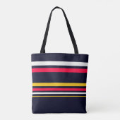 Tote Bag Bandes de couleurs plates (Dos)