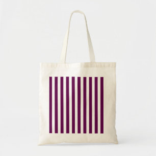 Tote Bag Bandes de prunes et de bonbons blancs