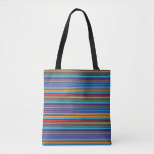 Tote Bag Bandes de violet bleu mignonne