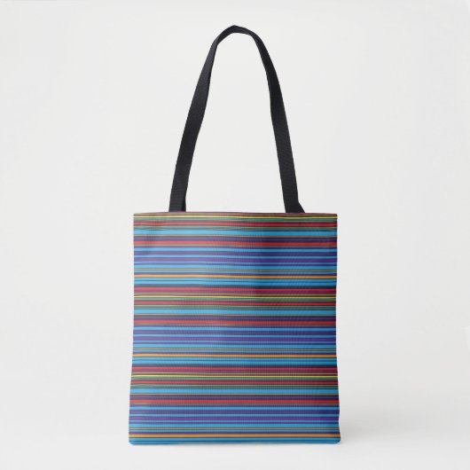 Tote Bag Bandes de violet bleu mignonne (Devant)