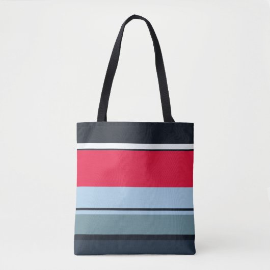 Tote Bag Bandes Décontractées multicolores (Devant)