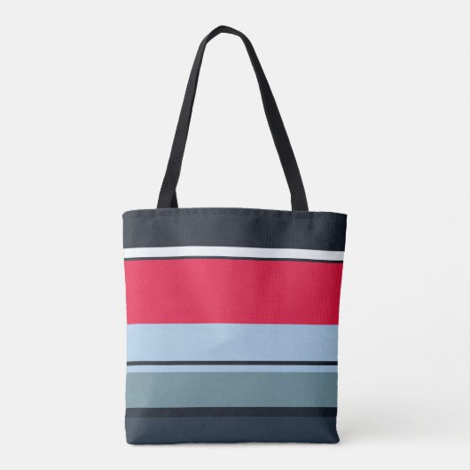 Tote Bag Bandes Décontractées multicolores (Dos)