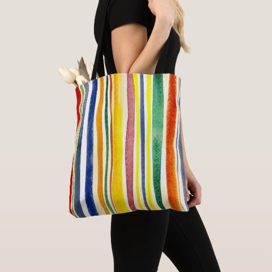 Tote Bag bandes d'été (De près)