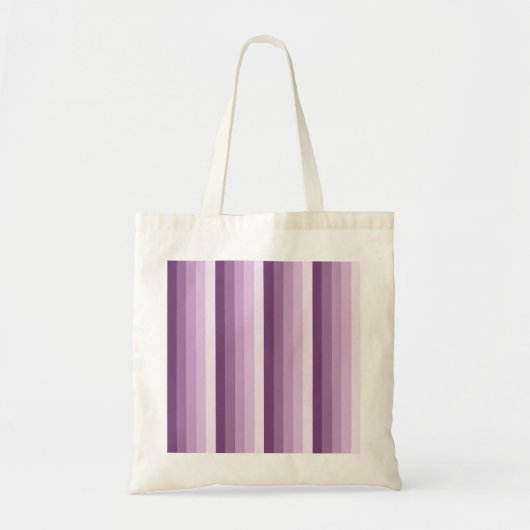 Tote Bag Bandes d'ombre prune violette (Devant)