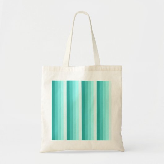 Tote Bag Bandes d'ombre turquoise (Devant)