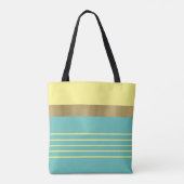 Tote Bag Bandes d'or et Turquoises (Dos)