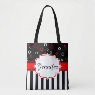 Tote Bag Bandes et cercles
