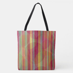 Tote Bag Bandes et cercles multicolores