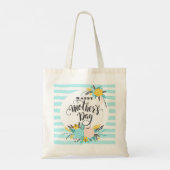 Tote Bag Bandes Et Fleurs (Dos)