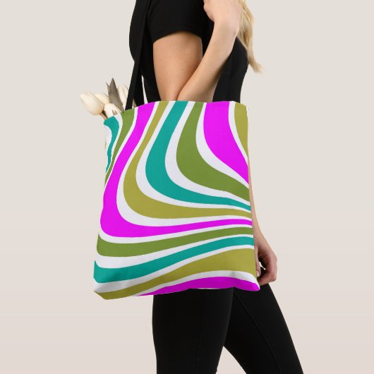 Tote Bag Bandes et plaids (De près)