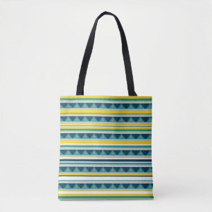 Tote Bag Bandes et triangles