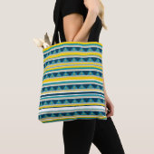 Tote Bag Bandes et triangles (De près)