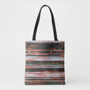 Tote Bag Bandes ethniques tribales : conception du tapis.