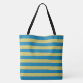 Tote Bag bandes jaune et bleu (Dos)