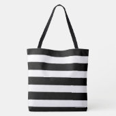 Tote Bag Bandes noires et blanches (Dos)