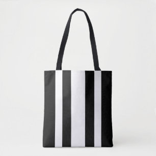 Tote Bag Bandes Noires Et Blanches