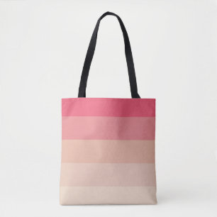 Tote Bag Bandes pastel roses