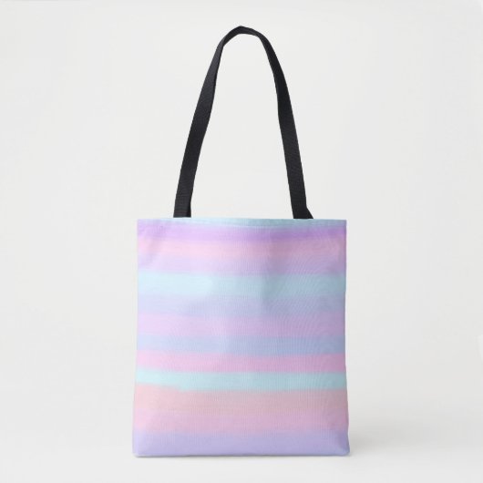 Tote Bag Bandes Peintes Pastel (Devant)