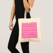 Tote Bag Bandes roses (Devant (produit))