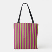Tote Bag Bandes roses et vertes (Dos)