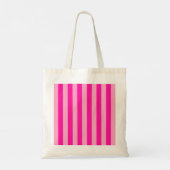 Tote Bag Bandes verticales rose chaud (Dos)