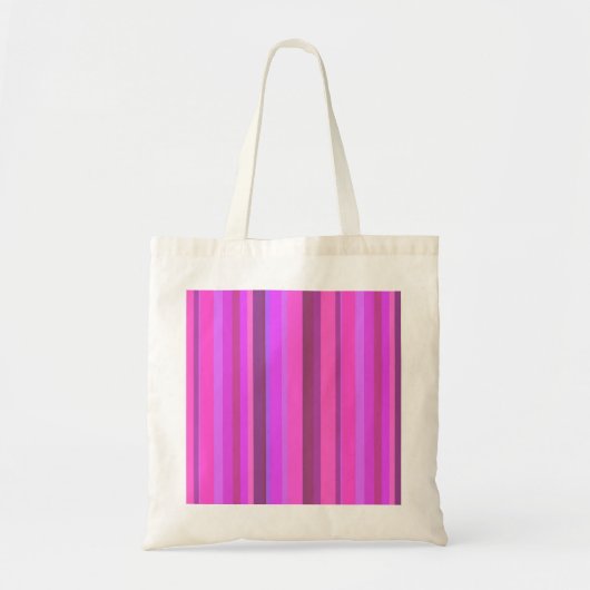 Tote Bag Bandes verticales roses (Devant)