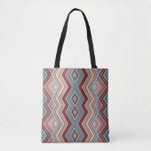 Tote Bag Bandes Zag Abstraites multicolores (Devant)