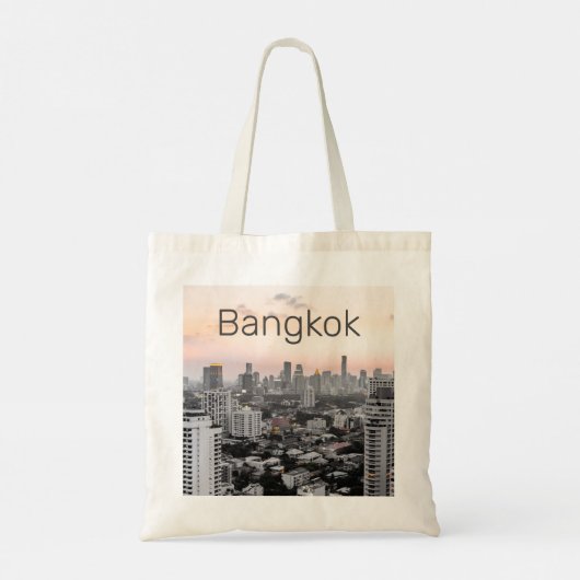 Tote Bag Bangkok Skyline Sunset Panorama BKK Thaïlande (Dos)
