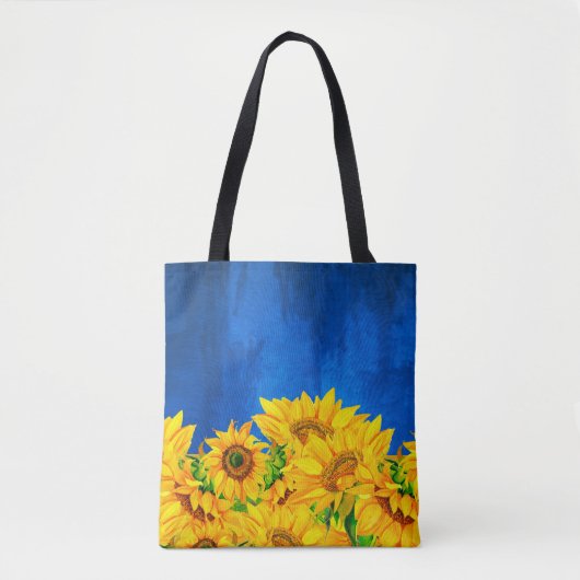 Tote Bag Bannière de tournesol Ukraine (Devant)