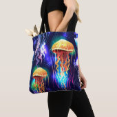 Tote Bag Bannière horizontale de méduse sous-marine (De près)