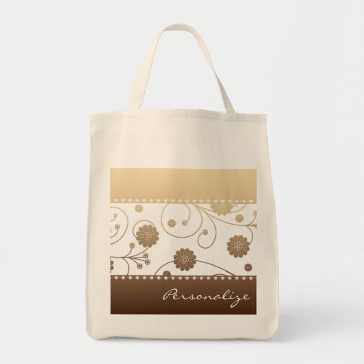 Tote Bag Bannière Mocha Bloom (Devant)