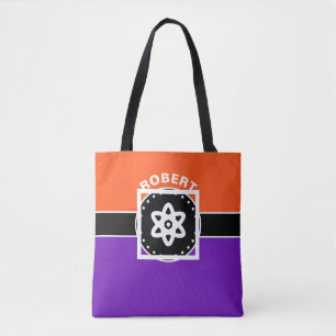 Tote Bag Bannière noire & rectangles violettes + vos idées