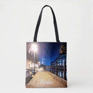 Tote Bag Banquettes près de la rivière Spree à Berlin, Alle