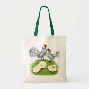 Tote Bag Bantams et poussins Rosecomb