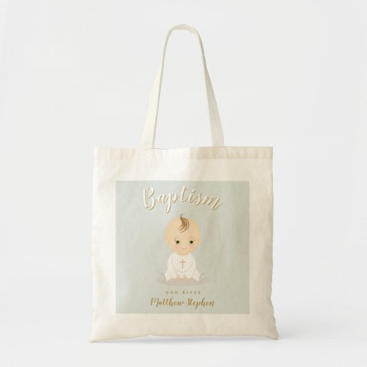 Tote Bag Baptême Baby Boy (Devant)