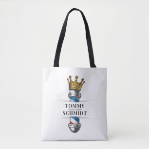 Tote Bag Barber Hair Shop King Crown Barber Pole Hair Salon