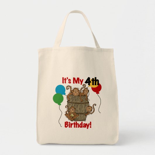 Tote Bag Baril des singes 4e anniversaire (Devant)